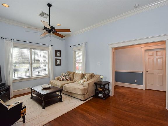 The living room is great size, and is located off the central hall.