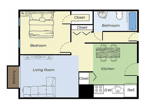 Floor plan 1 Bedroom