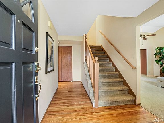 Entry with hardwood floors