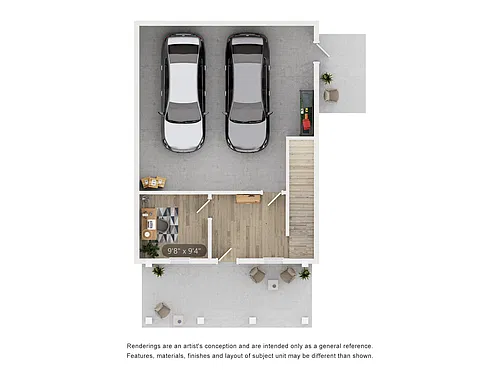 Floor plan Cottage C1 + Den