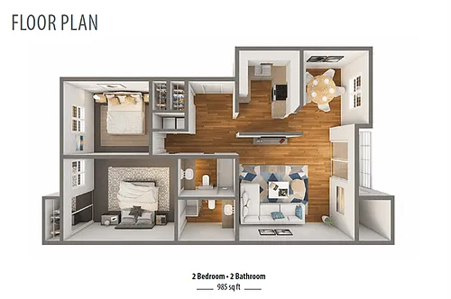 Floor plan Two Bedroom
