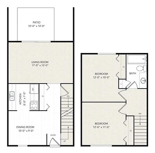 Floor plan 2 Bedrooms
