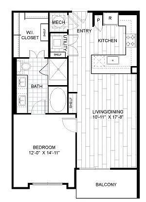 Floor plan P1E - Junior Bedroom