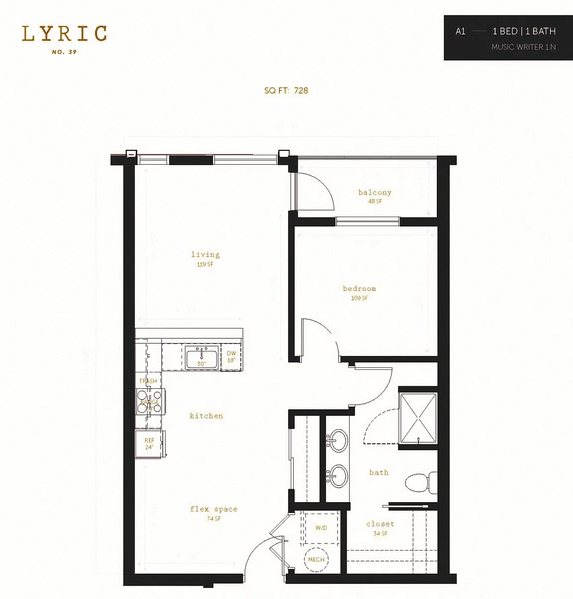 Floor plan Music Writer 1.N