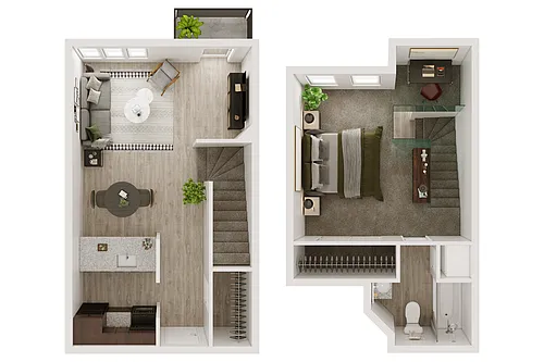 Floor plan Atlanta 1x1