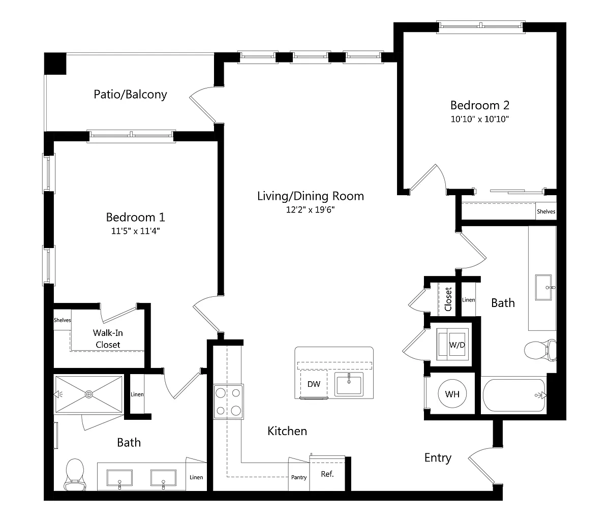 Floor plan B4.1 - 80% AMI