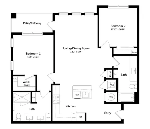 Floor plan B4.1 - 80% AMI