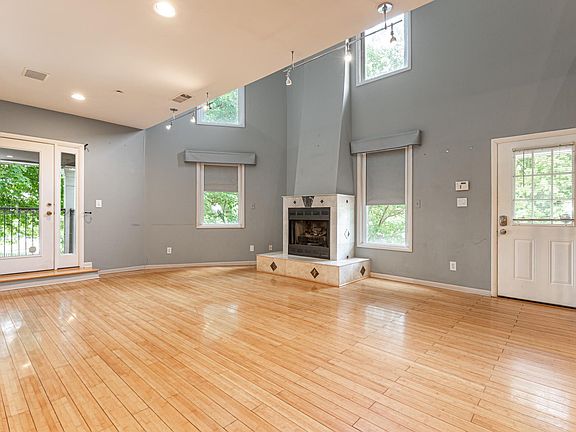 Living Room with remote controlled blinds