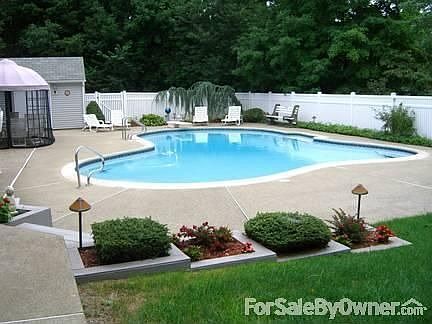 Back yard with inground pool