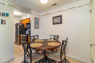 Dining area comfortably seats 4.