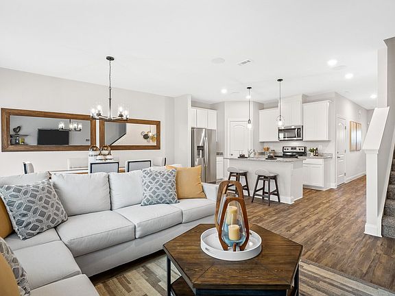 View across the living area