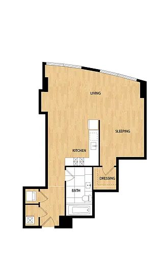 Floor plan Tower Studio-Douglas Fir