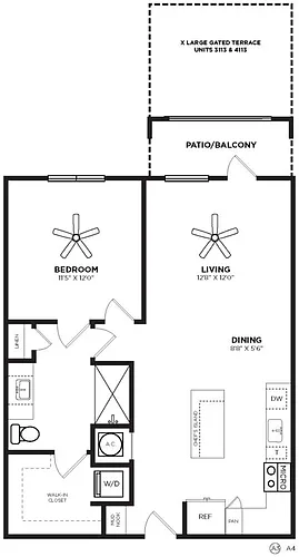 Floor plan A3*-Azure (Salary Requirement Applies)