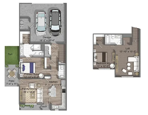 Floor plan Baird with Attached Garage