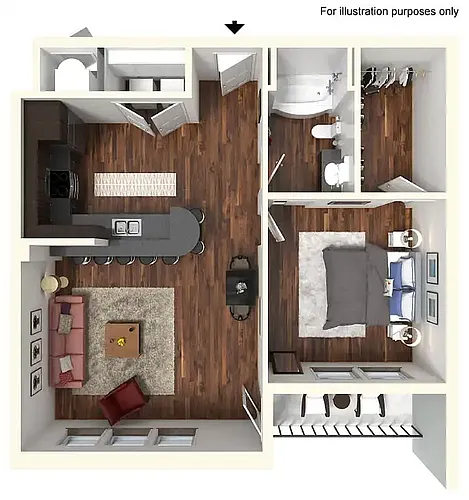 Floor plan 1 Bed