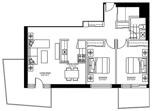 Floor plan 600 John - Plan A