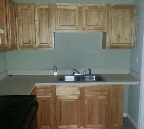 Kitchen with Glass Top Stove