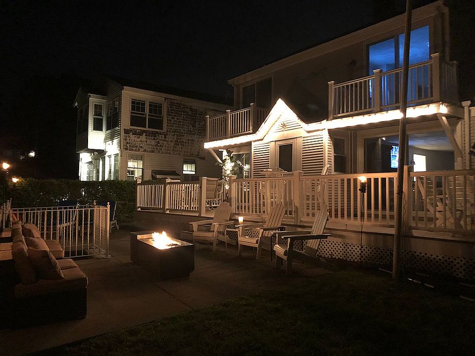 Back deck at night