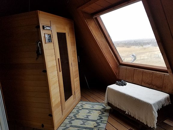 Sauna and window view