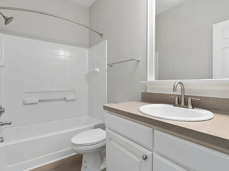 Orleans Metairie Deluxe Renovated upstairs bathroom with brushed nickel fixtures