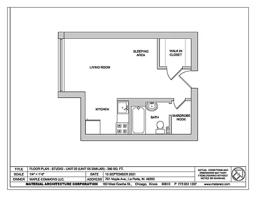 Floor plan Studio