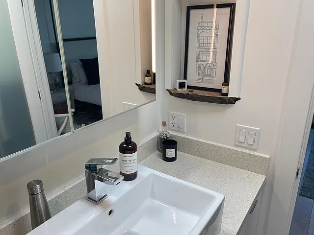 Bathroom with custom niche