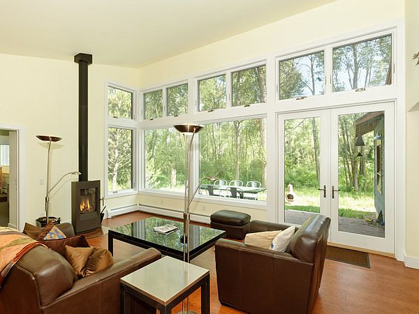 Living room with river view