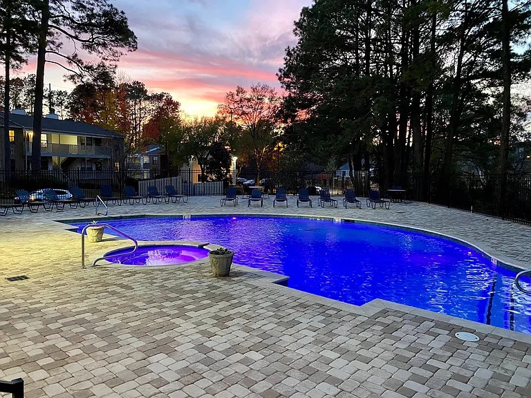 Front Pool Sunset