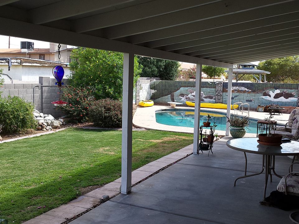 back yard east side