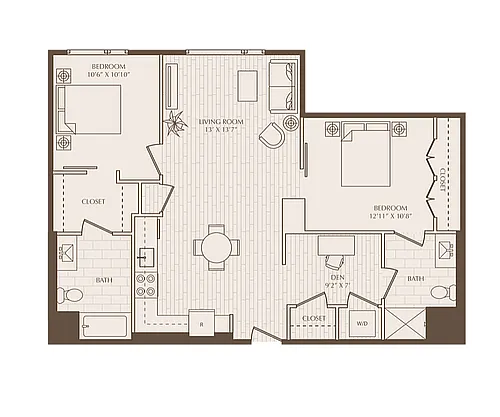 Floor plan B13.Den.1