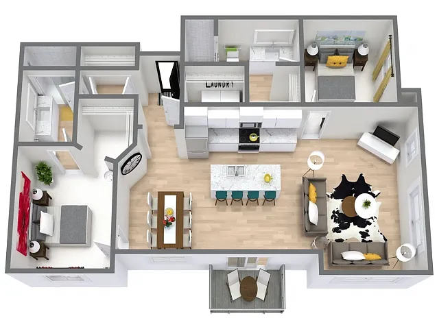 Floor plan APT | 2BED2BATH-F
