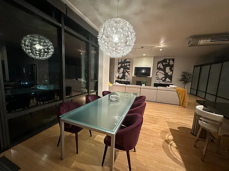 Dining room with views of the west hills
