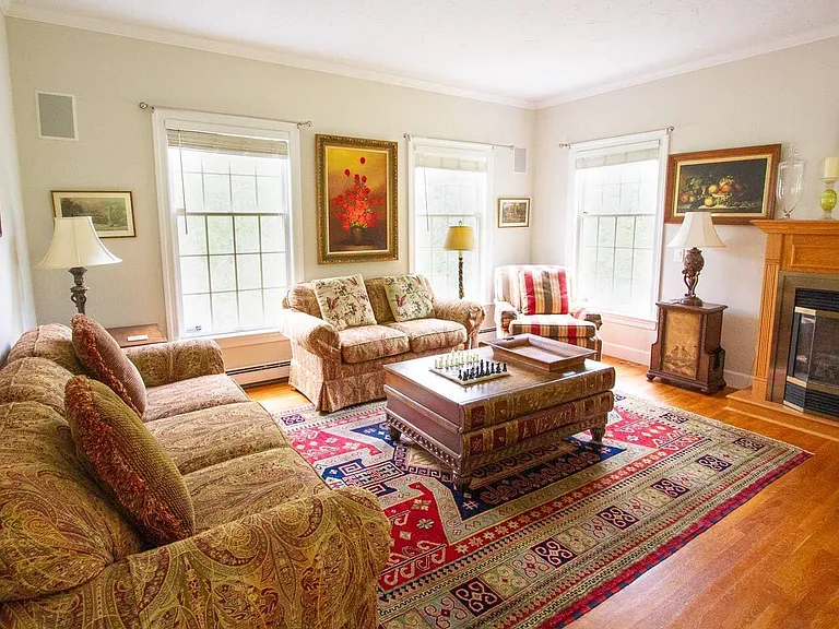 Living area with gas fireplace