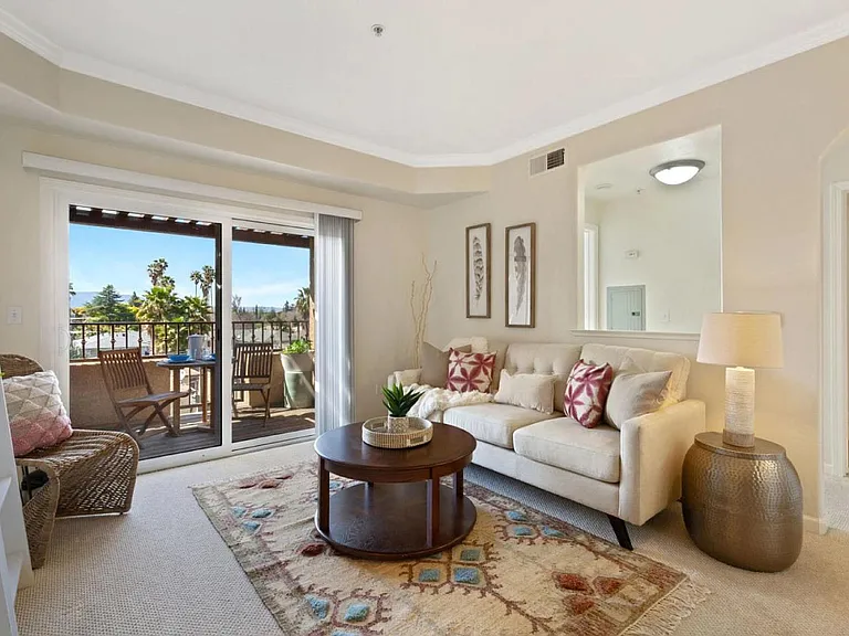 Living room and balcony