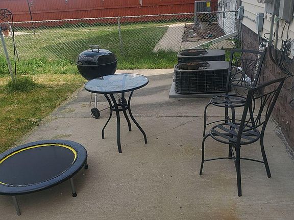 Patio furniture and grill are available. Clean after use, report if damaged.