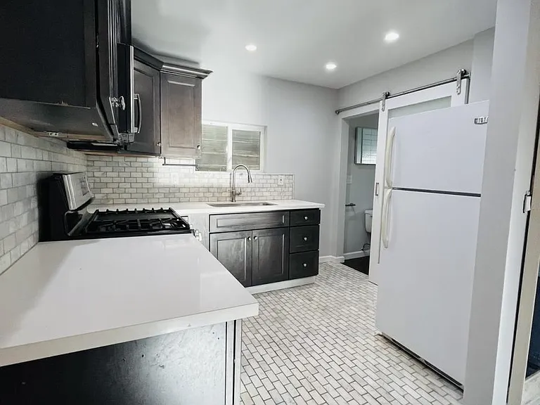 Open kitchen space (newly remodeled) viewing from the living room.