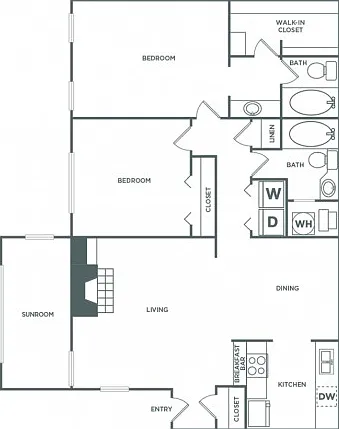 Athens Classic | 2 bed 2 bath | 1300 sq ft Athens Classic | 2 bed 2 bath | 1300 sq ft