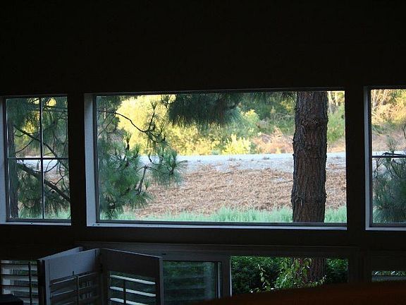 view of creek from dining room