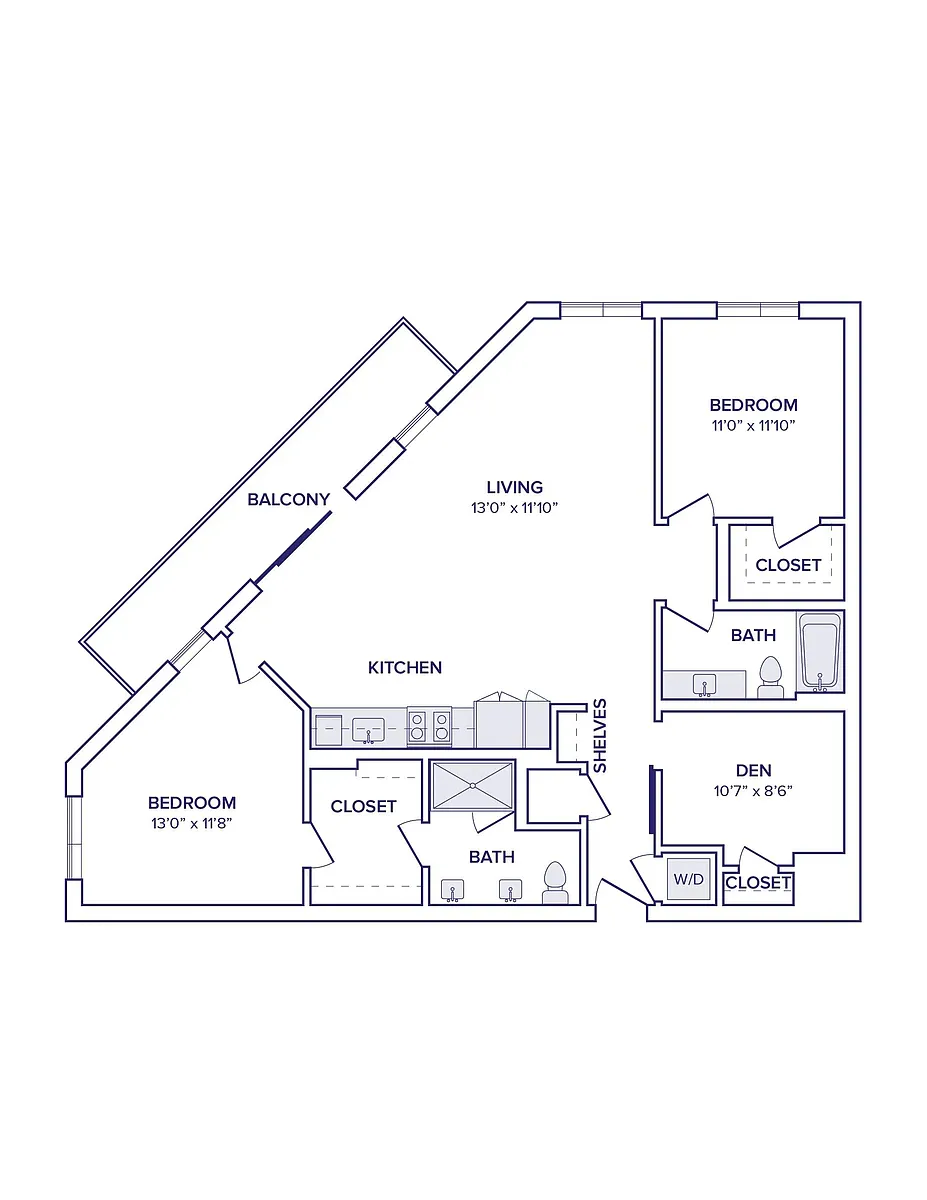 Floor plan B16D - North Tower