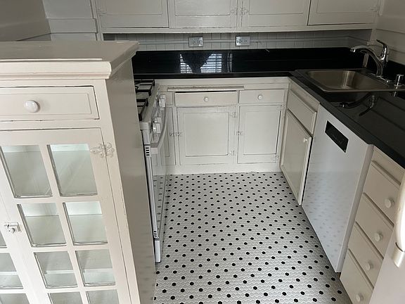 Kitchen with new granite counter tops