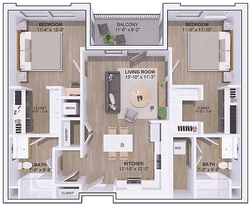 Floor plan 6A-2A