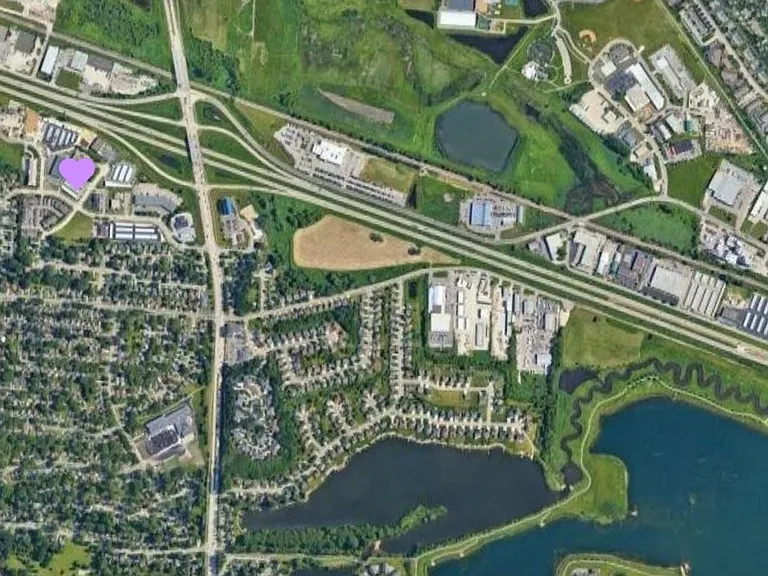 Satellite photo of Wedgwood to downtown Rochester, and Cascade Lake, biking trails, etc.