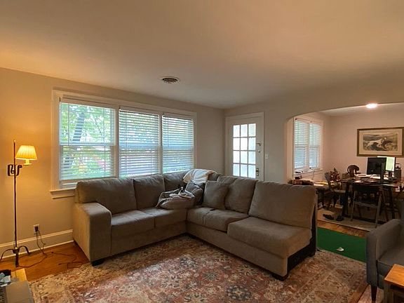 living room, dining room in back