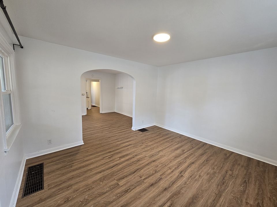 Living room, new floors and just painted