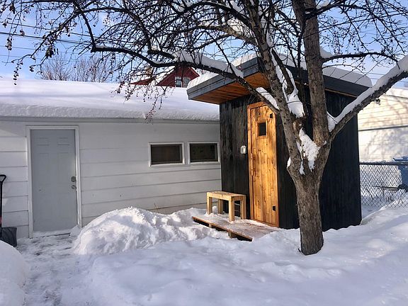 The custom built outdoor electric sauna includes a convenient control panel inside the house. Get the sauna warmed up with a touch of a button! Snowy winter days have never been better :)