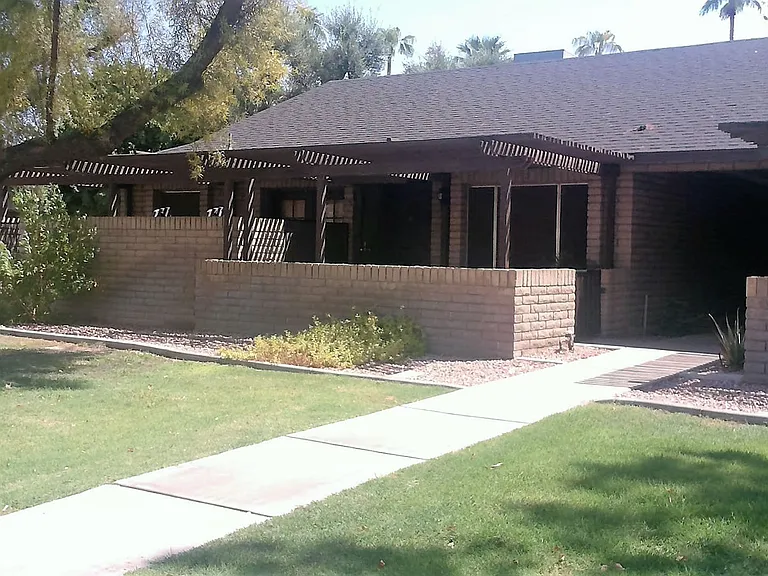Close-up view of the building