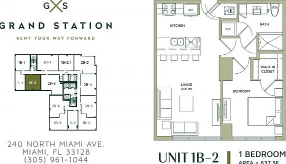 1B-2 | 637 Square Foot One Bedroom One Bath 1B-2 | 637 Square Foot One Bedroom One Bath