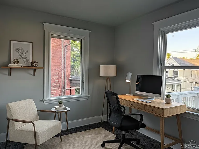 9' x 11' Den/Study (4th bedroom) with 9' ceiling
