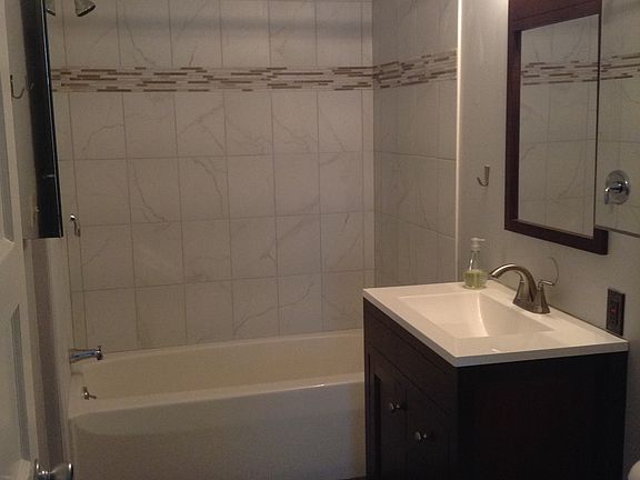 Newly tiled bath