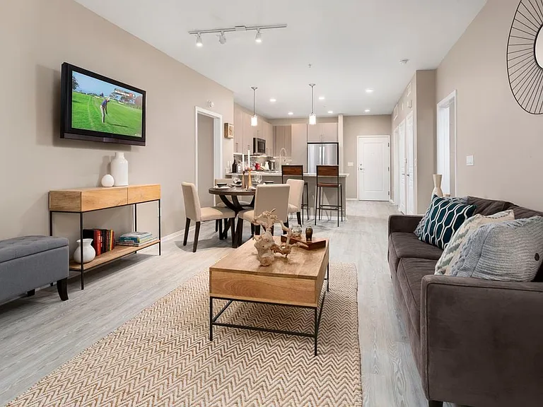 Design Scheme II apartment with hard surface plank flooring throughout